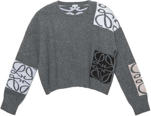 (W) LOEWE Sudadera Gris de Manga Larga con Estampado Floral. S359Y14KCY-1584 Order (W) LOEWE Sudadera Gris de Manga Larga con Estampado Floral. S359Y14KCY-1584