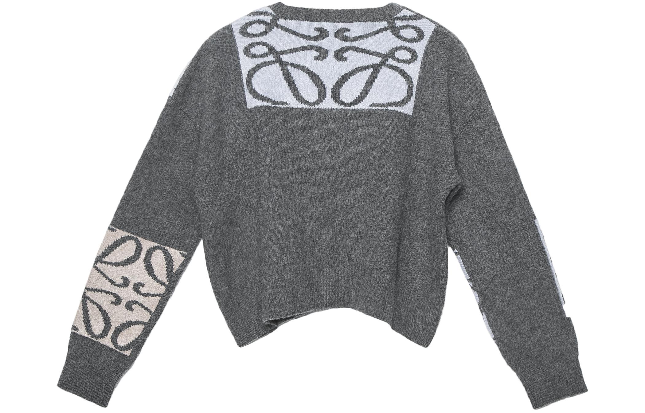 Lookbook (W) LOEWE 灰色花卉印花圆领长袖毛衣. S359Y14KCY-1584