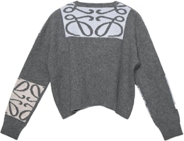 (W) LOEWE 灰色花卉印花圆领长袖毛衣. S359Y14KCY-1584 Lookbook (W) LOEWE 灰色花卉印花圆领长袖毛衣. S359Y14KCY-1584