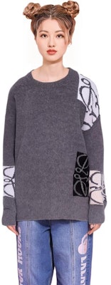 (W) LOEWE Sudadera Gris de Manga Larga con Estampado Floral. S359Y14KCY-1584 Purchase (W) LOEWE Sudadera Gris de Manga Larga con Estampado Floral. S359Y14KCY-1584