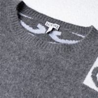 (W) LOEWE 灰色花卉印花圆领长袖毛衣. S359Y14KCY-1584 Cheap (W) LOEWE 灰色花卉印花圆领长袖毛衣. S359Y14KCY-1584