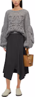 Lookbook (W) LOEWE 灰色純色鏤空長袖毛衣 S359Y14KBO-1440