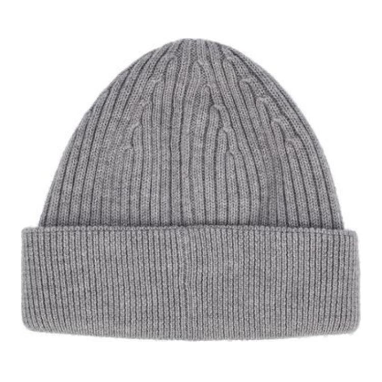 Lookbook (W) LOEWE Gorro de Lana Gris Acanalado con Logo Bordado. F540257X231120