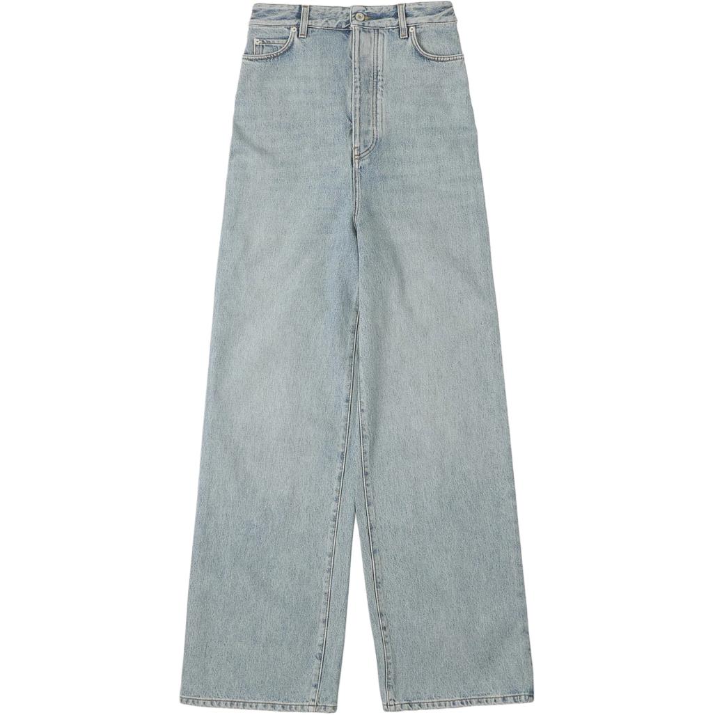 (Women) LOEWE  High-Waist Loose Wide-Leg Button Jeans Blue. S540Y11X59-8438