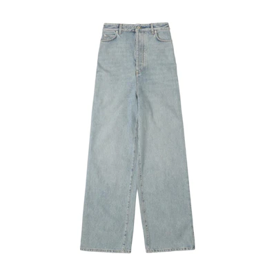 (Women) LOEWE High-Waist Loose Wide-Leg Button Jeans Blue. S540Y11X59-8438