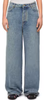 Lookbook (Women) LOEWE High-Waist Loose Wide-Leg Button Jeans Blue. S540Y11X59-8438