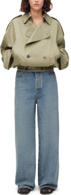 (W) ロエベ ハイウエスト ルーズ ワイドレッグ ボタン ジーンズ ブルー S540Y11X59-8438 Shop (W) ロエベ ハイウエスト ルーズ ワイドレッグ ボタン ジーンズ ブルー S540Y11X59-8438