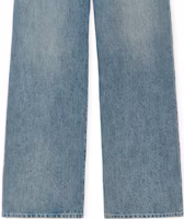 Sizing (Women) LOEWE High-Waist Loose Wide-Leg Button Jeans Blue. S540Y11X59-8438