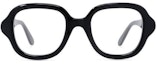 Lookbook (W) LOEWE 黑色不规则Logo镜腿醋酸光学眼镜 LW50075ILINEACURVY001NERO