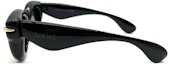 Shop (W) LOEWE 黑色不规则形状太阳镜,带品牌标志印花镜腿。 LW40118I01A