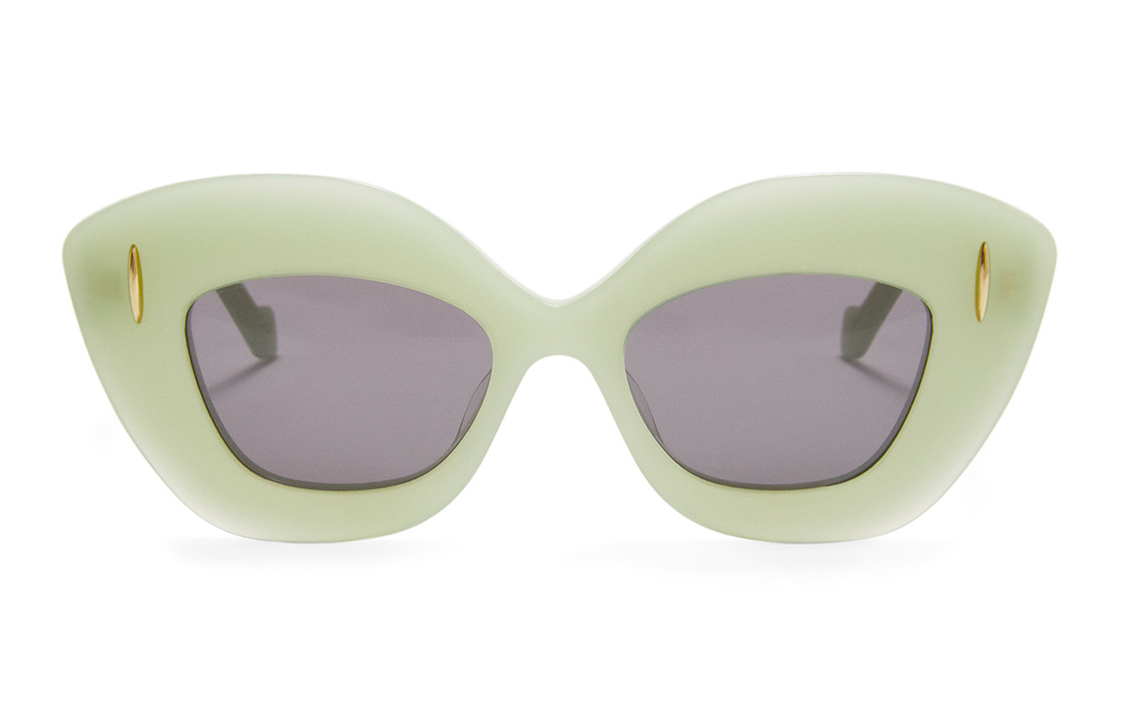 (Women) LOEWE  Irregular Shape Green Sunglasses with Logo Detail. G736SUNX028566 圖 3