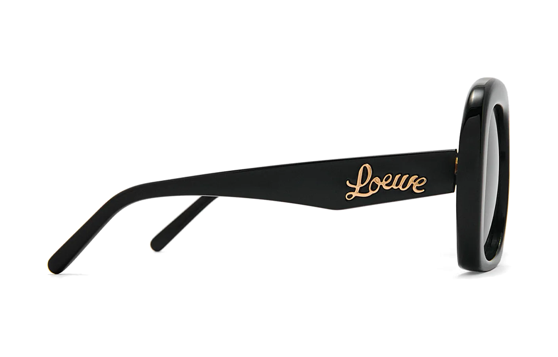 Shop (W) LOEWE 不规则字母设计黑色太阳镜。 G776487X02-1100