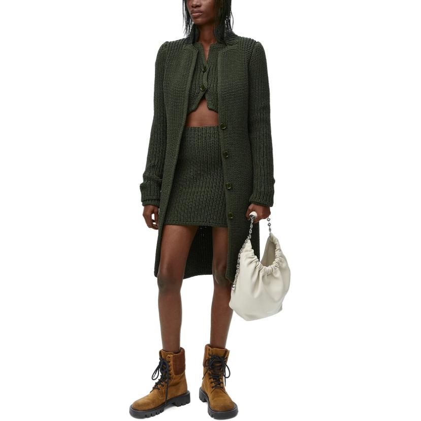 Purchase (W) 로에베 카키 그린 골지 니트 롱슬리브 가디건 FW24. S359Y17K93-4160