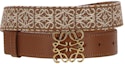 Buy (W) LOEWE Tali Pinggang Kulit Coklat 2.8cm dengan Logo Cetakan Ringkas E619Z26X012526