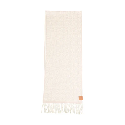 (Women) LOEWE Logo Cashmere Tassel Scarf Beige/Brown F811257X11-2144