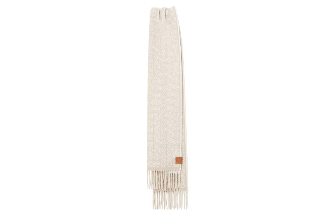 Order (Women) LOEWE  Logo Cashmere Tassel Scarf Beige/Brown F811257X11-2144