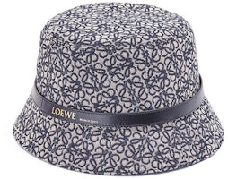 (Women) LOEWE Logo Embroidered Canvas Bucket Hat Navy Blue/Black K820HB1X07-5938 (Women) LOEWE Logo Embroidered Canvas Bucket Hat Navy Blue/Black K820HB1X07-5938