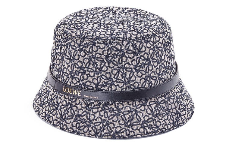 Order (W) Gorro de pescador de lona LOEWE con logo bordado azul marino/negro K820HB1X07-5938