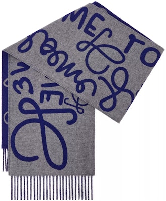 (W) LOEWE 标志印花羊毛羊绒流苏围巾 F000487XDT-4936 Purchase (W) LOEWE 标志印花羊毛羊绒流苏围巾 F000487XDT-4936