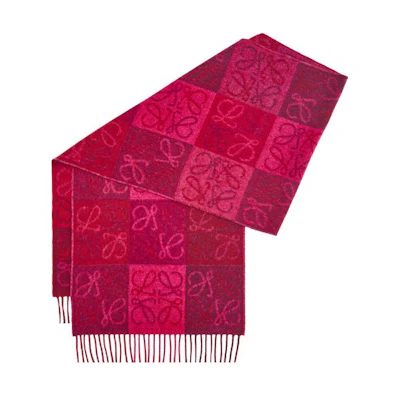 (Women) LOEWE Logo Print Wool Scarf. F810487X17-7199