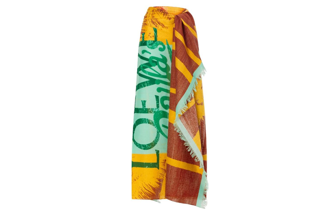 Order (W) LOEWE 多色字母Logo圍巾披肩. F000913X17