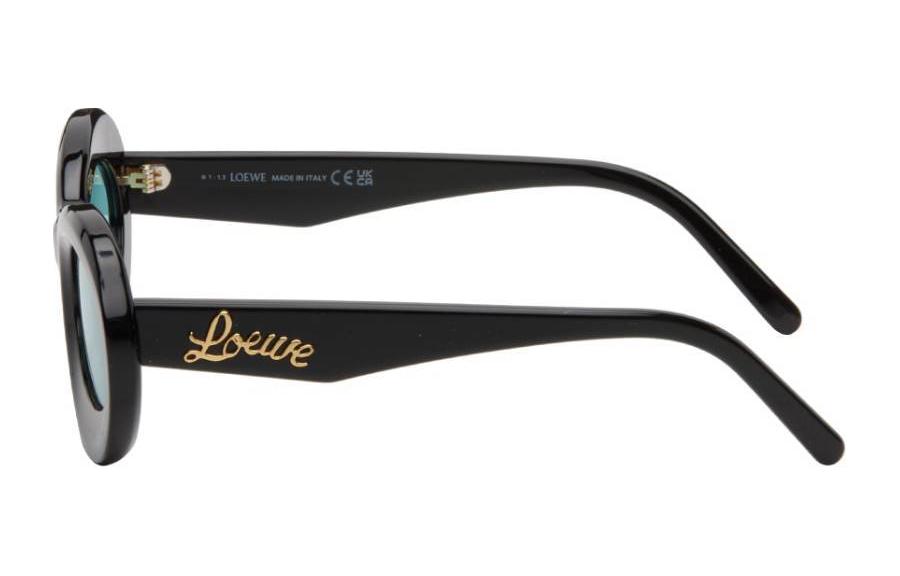 Shop (W) LOEWE 椭圆形醋酸纤维标志太阳镜，黑色款。 LW40110U5001V
