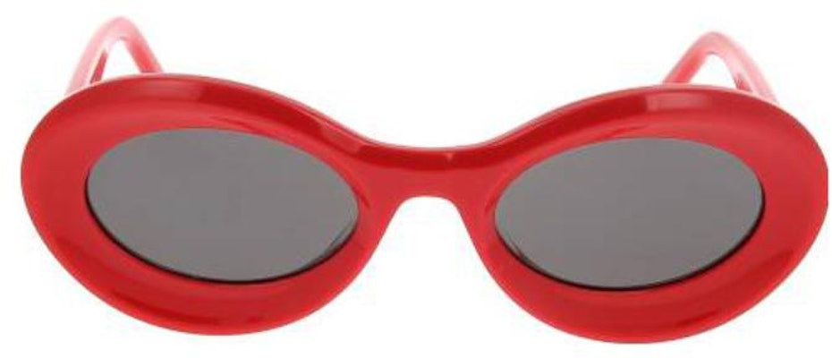 (W) LOEWE 椭圆红色太阳镜,带标志细节和醋酸纤维镜框。 LW40110U66A Lookbook (W) LOEWE 椭圆红色太阳镜,带标志细节和醋酸纤维镜框。 LW40110U66A