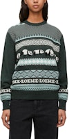 (W) LOEWE Sweater Crewneck Bulu Panda Cetakan - Hijau Gelap. S359Y14KF1-4226 Lookbook (W) LOEWE Sweater Crewneck Bulu Panda Cetakan - Hijau Gelap. S359Y14KF1-4226