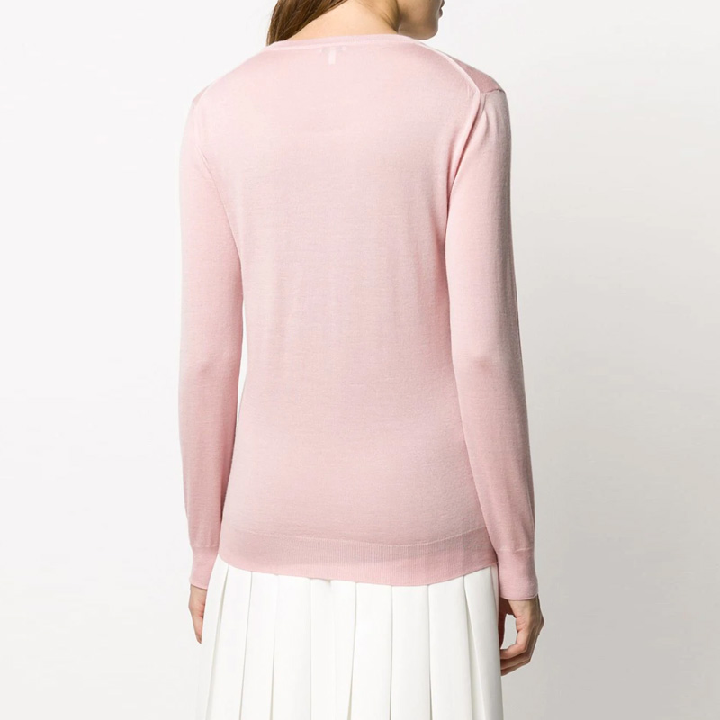 Details for (W) LOEWE 粉色修身刺绣圆领针织毛衣 S3109200MI7080