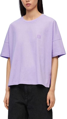 (Women) LOEWE Purple Loose Fit Short Sleeve Round Neck T-Shirt. S359Y22X58-5877 Lookbook (Women) LOEWE Purple Loose Fit Short Sleeve Round Neck T-Shirt. S359Y22X58-5877