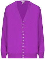 (Women) LOEWE Purple Single-Breasted V-Neck Long Sleeve Sweater. S540Y16K56-6120 (Women) LOEWE Purple Single-Breasted V-Neck Long Sleeve Sweater. S540Y16K56-6120