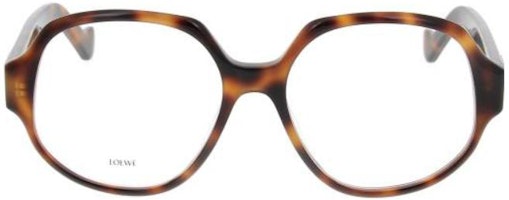(Women) LOEWE Round Brown Optical Glasses with Patterned Acetate Frame. LW50054I052 (Women) LOEWE Round Brown Optical Glasses with Patterned Acetate Frame. LW50054I052