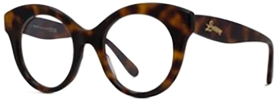 (Women) LOEWE Round Tortoiseshell Optical Glasses with Logo Design. LW50074 (Women) LOEWE Round Tortoiseshell Optical Glasses with Logo Design. LW50074