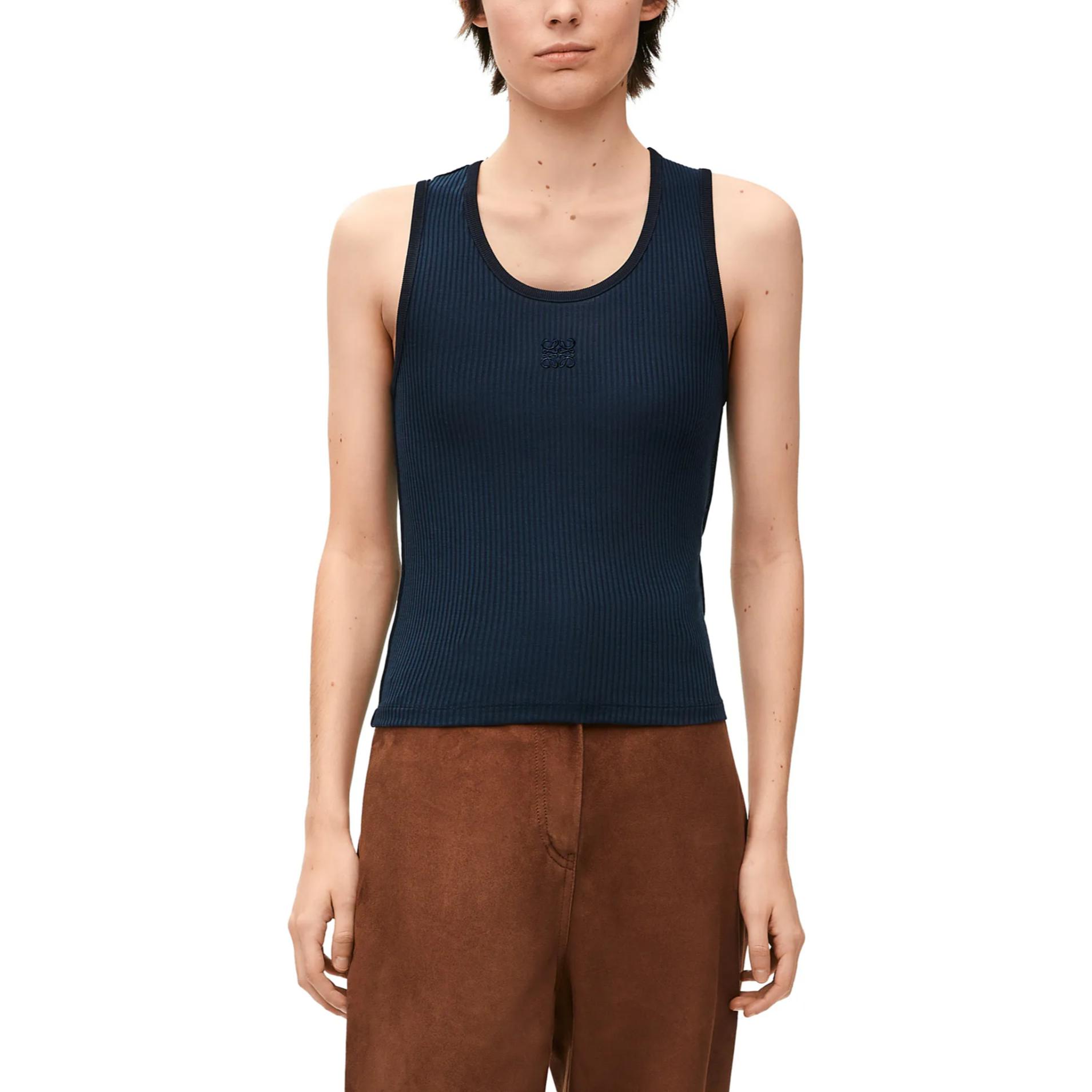 Shop (W) LOEWE Pulóver Ajustado Logo Bordado Color Azul Marino. S540Y23X30-5700