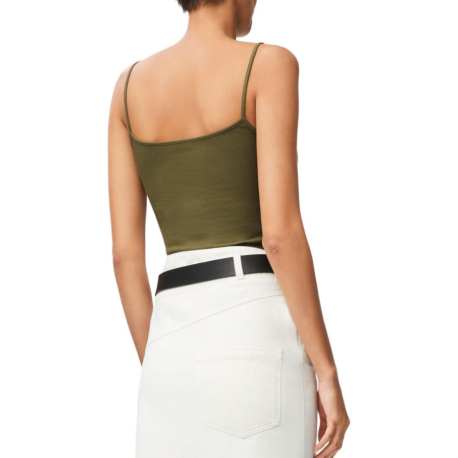 Purchase (W) LOEWE 細身刺繡徽標背心 橄欖綠色。 S359Y23X99-4160