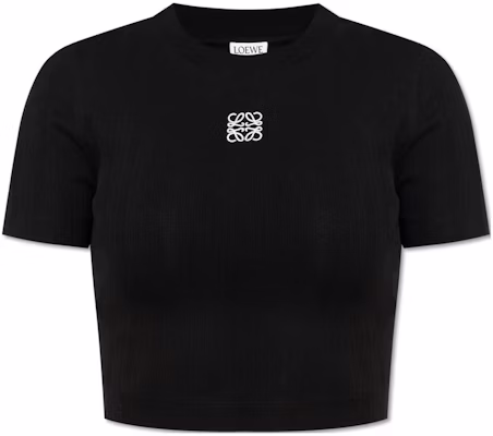 (W) Camiseta Negra de Manga Corta Slim Fit con Cuello Redondo LOEWE. S359Y23X87-1100 Buy (W) Camiseta Negra de Manga Corta Slim Fit con Cuello Redondo LOEWE. S359Y23X87-1100