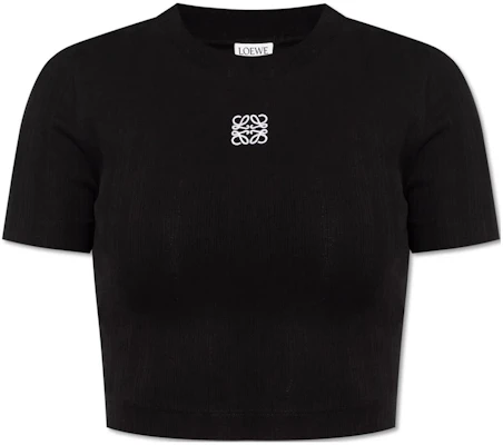 (W) Camiseta Negra de Manga Corta Slim Fit con Cuello Redondo LOEWE. S359Y23X87-1100 Order (W) Camiseta Negra de Manga Corta Slim Fit con Cuello Redondo LOEWE. S359Y23X87-1100