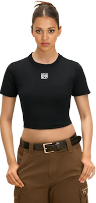 (W) Camiseta Negra de Manga Corta Slim Fit con Cuello Redondo LOEWE. S359Y23X87-1100 Lookbook (W) Camiseta Negra de Manga Corta Slim Fit con Cuello Redondo LOEWE. S359Y23X87-1100