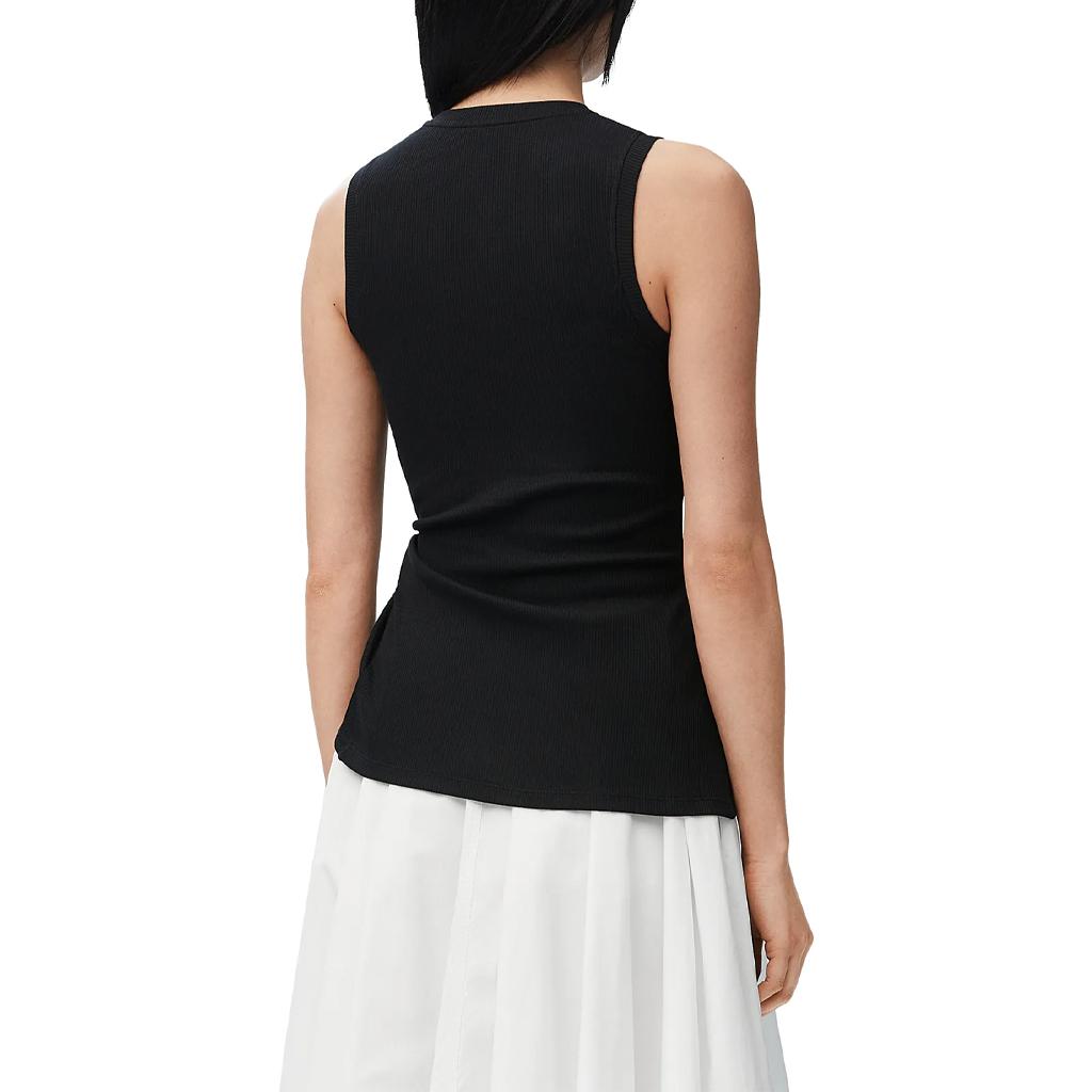 Shop (W) LOEWE 修身纯色黑色圆领背心 FW24 S359Y23XA2-1100