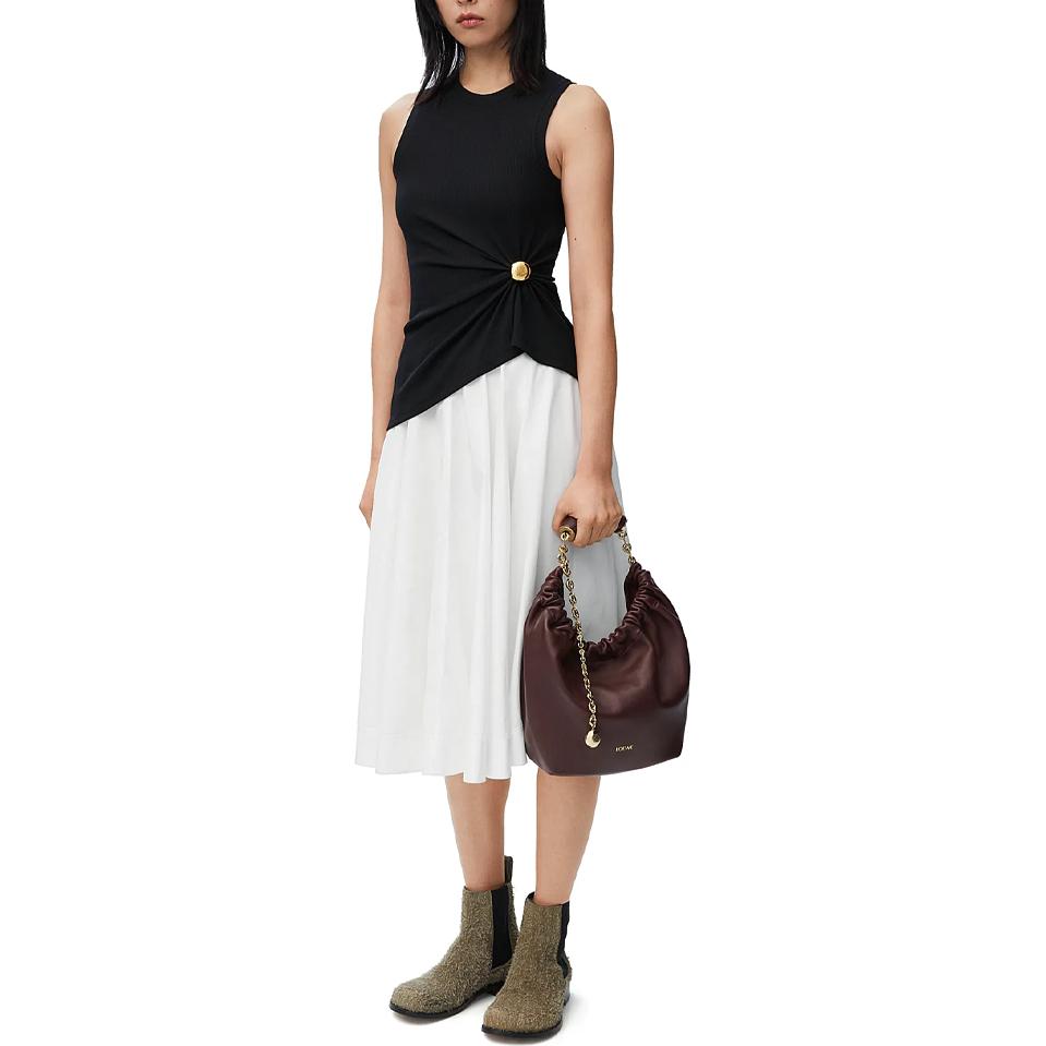 Purchase (W) LOEWE 修身纯色黑色圆领背心 FW24 S359Y23XA2-1100