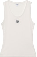 (Women) LOEWE Slim Fit Solid Color Sleeveless Tank Top in White. S359Y23X84-2100 (Women) LOEWE Slim Fit Solid Color Sleeveless Tank Top in White. S359Y23X84-2100