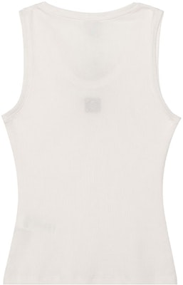 (W) LOEWE Camiseta sin Mangas Ajustada de Color Sólido en Blanco. S359Y23X84-2100 Lookbook (W) LOEWE Camiseta sin Mangas Ajustada de Color Sólido en Blanco. S359Y23X84-2100