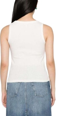 (W) LOEWE Camiseta sin Mangas Ajustada de Color Sólido en Blanco. S359Y23X84-2100 Purchase (W) LOEWE Camiseta sin Mangas Ajustada de Color Sólido en Blanco. S359Y23X84-2100