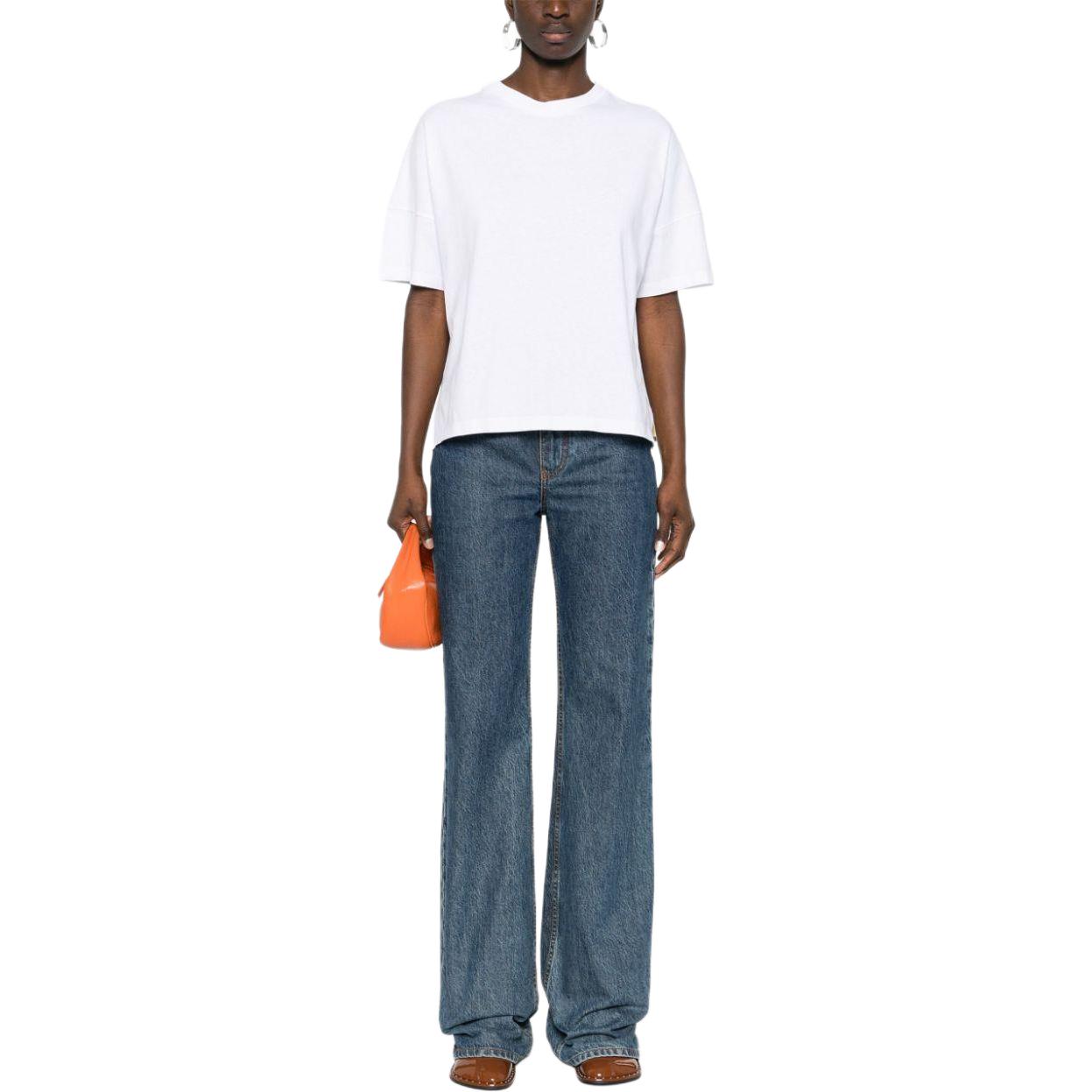 Lookbook (W) LOEWE 純色休閒圓領短袖T恤 白色 S359Y22X58-2100