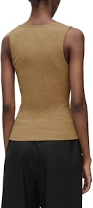 (W) LOEWE Chaleco sin mangas color sólido con logo bordado - Gris topo. S359Y23X54-8029 Shop (W) LOEWE Chaleco sin mangas color sólido con logo bordado - Gris topo. S359Y23X54-8029