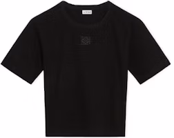 W) ロエベ SS23 ロゴプリント 半袖 クロップTシャツ レディース W) ロエベ SS23 ロゴプリント 半袖 クロップTシャツ レディース