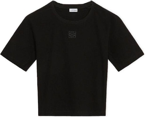 (W) Camiseta Negra LOEWE Logo Bordado Color Sólido FW23 S540Y22X41-1100 Buy (W) Camiseta Negra LOEWE Logo Bordado Color Sólido FW23 S540Y22X41-1100