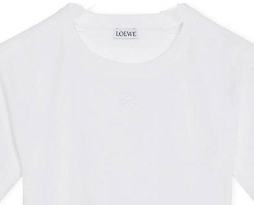 (W) Camiseta Negra LOEWE Logo Bordado Color Sólido FW23 S540Y22X41-1100 Lookbook (W) Camiseta Negra LOEWE Logo Bordado Color Sólido FW23 S540Y22X41-1100