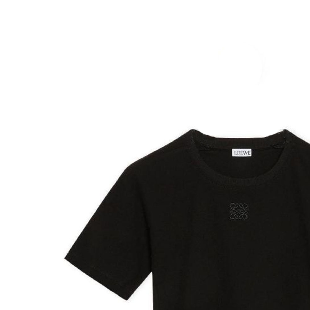 Details for (W) LOEWE 纯色刺绣标志T恤 黑色 FW23 S540Y22X41-1100