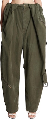 (W) Pantalones Cargo Sueltos Verde de Tiro Medio Color Sólido LOEWE. S540Y11X87-4720 Order (W) Pantalones Cargo Sueltos Verde de Tiro Medio Color Sólido LOEWE. S540Y11X87-4720